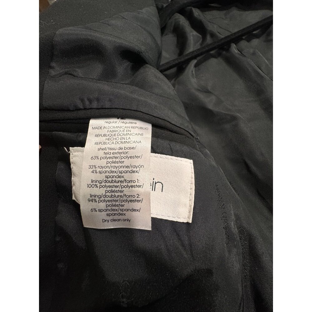 Calvin Klein Boys Black Blazer Jacket Size 12Polyester/Rayon Blend - Picture 6 of 10